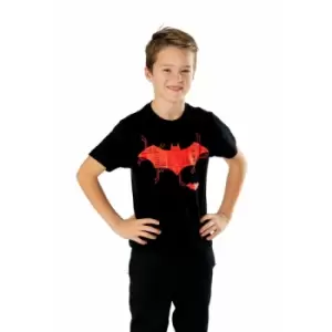 Image of Batman Kids Black Tech Logo T-Shirt Medium