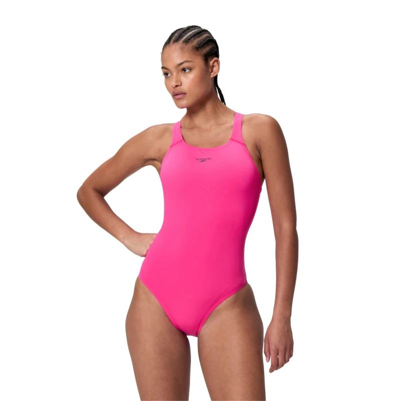 Image of Speedo Endurance+ Medalist Swimsuit Womens Margarita Pink female 8 (XS)