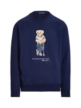 Image of Polo Ralph Lauren Golf Ralph Lauren Golf Bear-long Sleeve Sweatshirt, Navy Size M Men