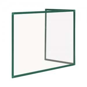 Image of Bi-Office Duo Glass Board 600mm 900x600 Green Alu Frm