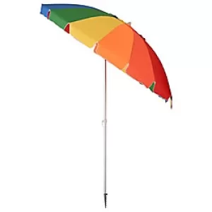 Image of Outsunny Beach Umbrella 84D-090 Aluminum, Polyester, Glass Fiber Assorted