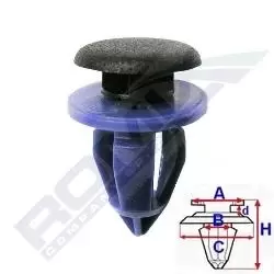 Image of ROMIX Clip, trim-/protection strip C60141 RENAULT,NISSAN,KANGOO (KC0/1_),TRAFIC II Kasten (FL),TRAFIC II Bus (JL),KANGOO Express (FC0/1_)