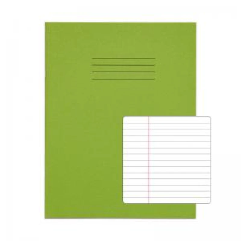 Image of RHINO 9 x 7 Exercise Book 80 Page, Light Green, F6M (Pack of 100)