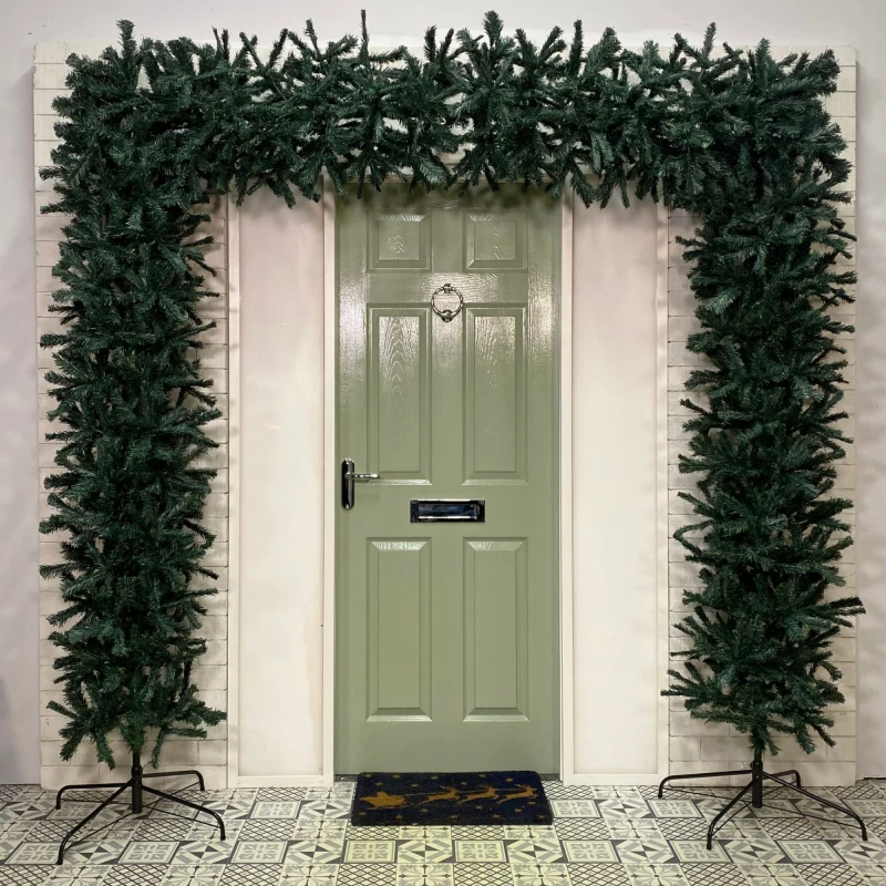 Image of 8ft (2.4m) Indoor Outdoor Artificial Christmas Tree Arch in Green