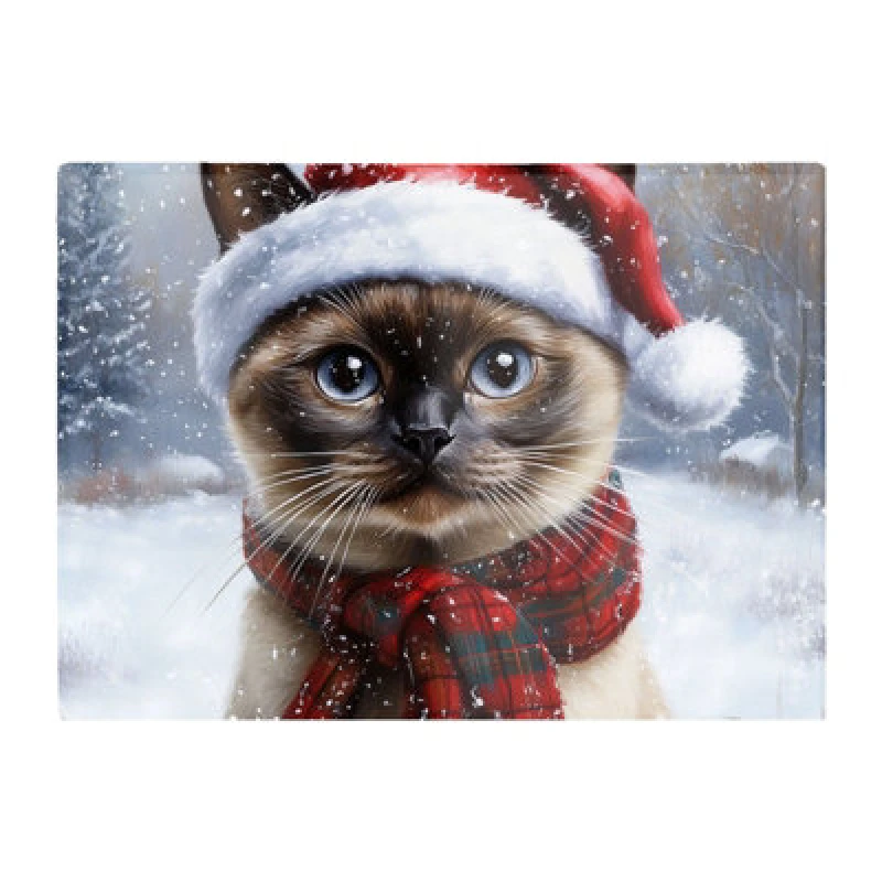 Image of Warren Reed Designer Christmas Burmese Glass Chopping Board