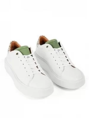 Image of Ted Baker Pixep Persimmon Zebra Platform Trainer, White, Size 38, Women