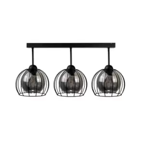 Image of Solo Semi Flush Light Black, 60cm, 3x E27