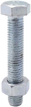 Image of Select Hardware Hexagon Nuts and Bolts Bright Zinc Plated M5X25mm 6 Pack