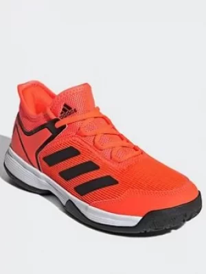 Image of adidas Adizero Club Tennis Shoes, Orange/Black/White, Size 2.5