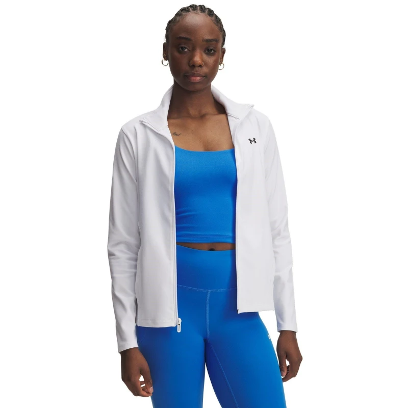 Image of Under Armour Womens Moisture-Wicking Weather Resistant Performance Training Jacket White female 8 (XS)