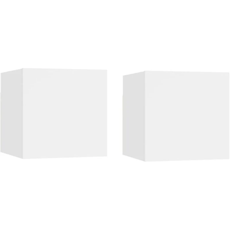 Image of VIDAXL Bedside Cabinets 2 pcs White 30.5x30x30cm Engineered Wood Vidaxl 8720286579688