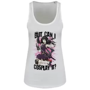 Image of Grindstore Womens/Ladies But Can I Cosplay It Vest Top (XXL) (White)