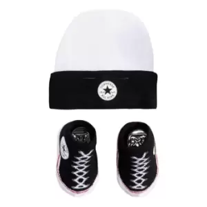 Image of Converse Hat & Booties 2 Pack Babies - Black