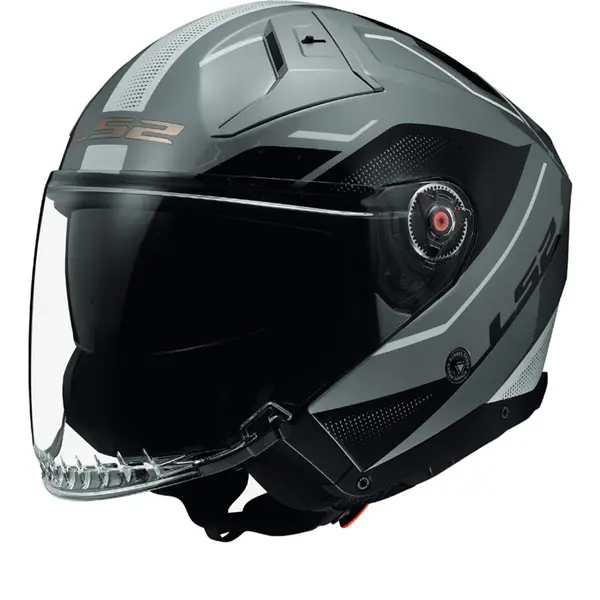 Image of LS2 OF603 Infinity II Veyron Glossy Grey White 06 Jet Helmet Size S