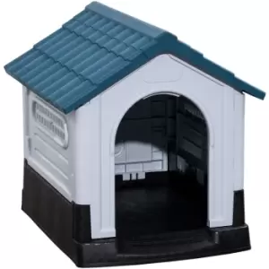 Image of Pawhut - Dog Kennel for Outside Plastic Dog House for xs Dogs, 64.5 x 57 x 66cm - Blue