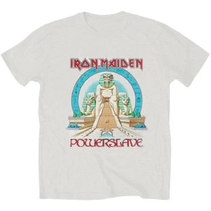Image of Iron Maiden - Powerslave Egypt Unisex Medium T-Shirt - Grey