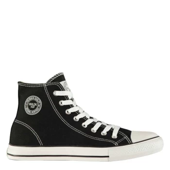 Image of SoulCal Canvas High Mens Trainers - Black/White
