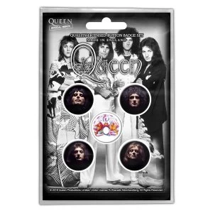 Image of Queen - Faces Button Badge Pack