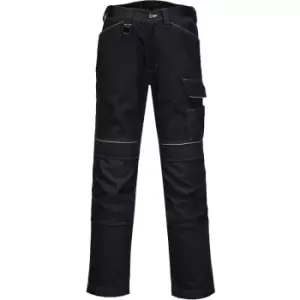 Image of Portwest Mens PW3 Work Trousers (40R) (Black) - Black