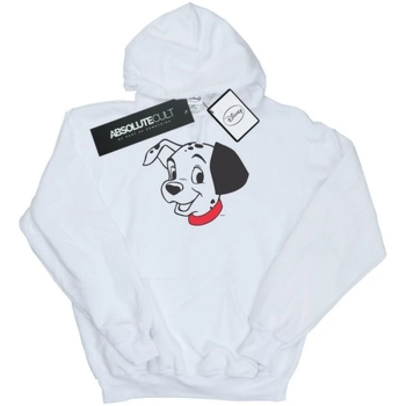 Image of Disney 101 Dalmatians Dalmatian Head Hoodie White female