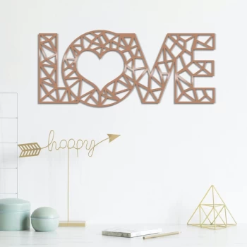 Image of Love - Copper Copper Decorative Metal Wall Accessory