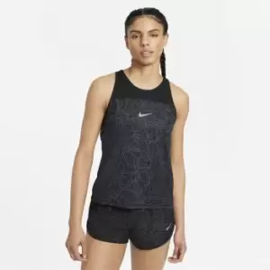 Image of Nike Miler Run Division Womens Printed Running Tank - Black