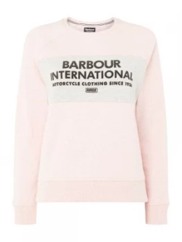 Image of Barbour Triple Sweatshirt With Felt Print Pink