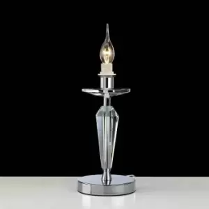 Image of Renzo Table Lamp 1 Polished chrome / crystal bulb