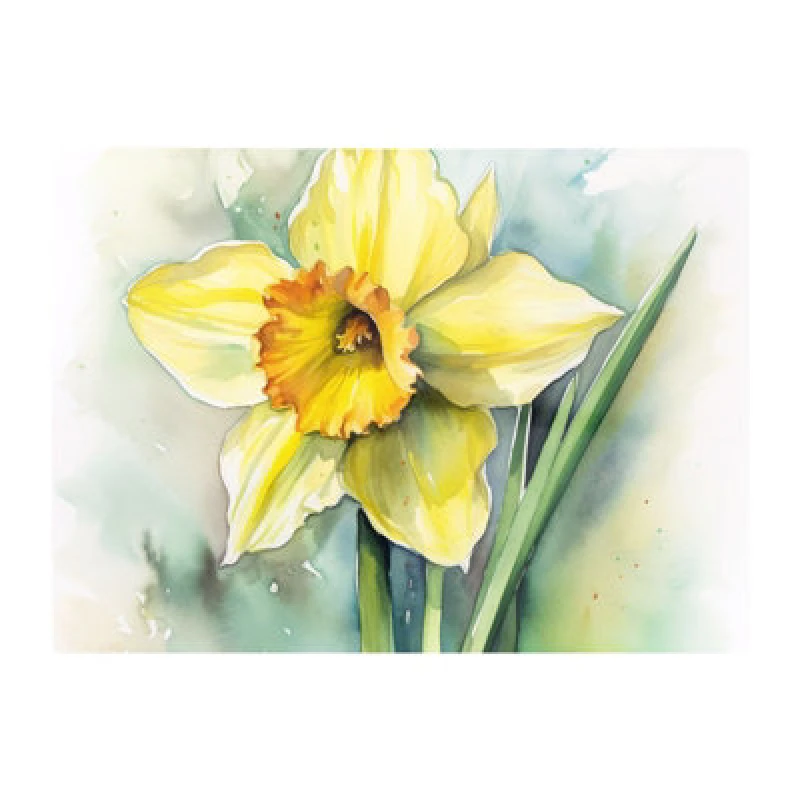 Image of Warren Reed Designer Watercolour Daffodil Chopping Board