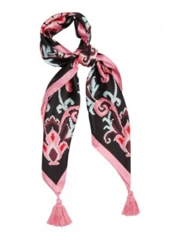 Image of Kate Spade New York Tapestry Silk Square Scarf Black