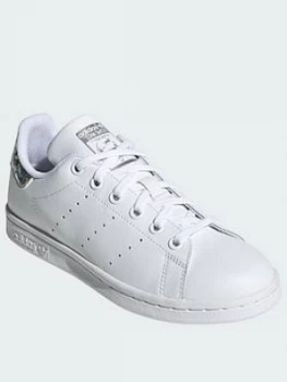 Image of Adidas Originals Stan Smith Junior Trainers - White Sparkle