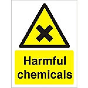 Image of Warning Sign Chemicals Plastic 40 x 30 cm