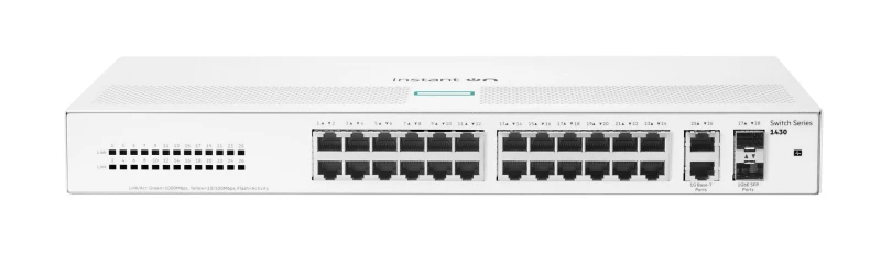 Image of HP Enterprise HPE Aruba Networking Networking Instant On Switch 26p Gigabit 2p SFP 1430 R8R50A
