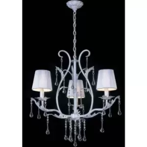 Image of Diyas - Round Flur pendant light 3 white gold bulbs