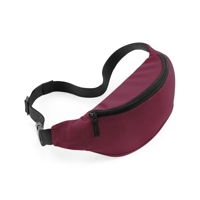 Image of Bagbase Waist Bag in Burgundy Burgundy Unisex One Size