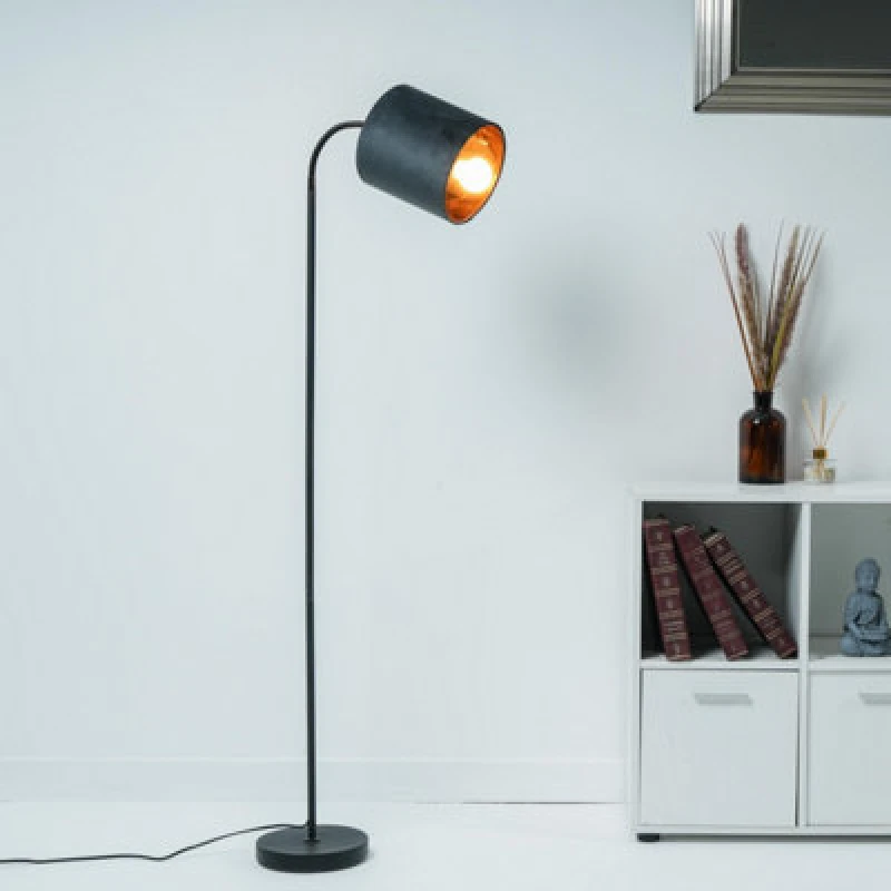 Image of K Living Hove Floor Lamp With Grey Shade
