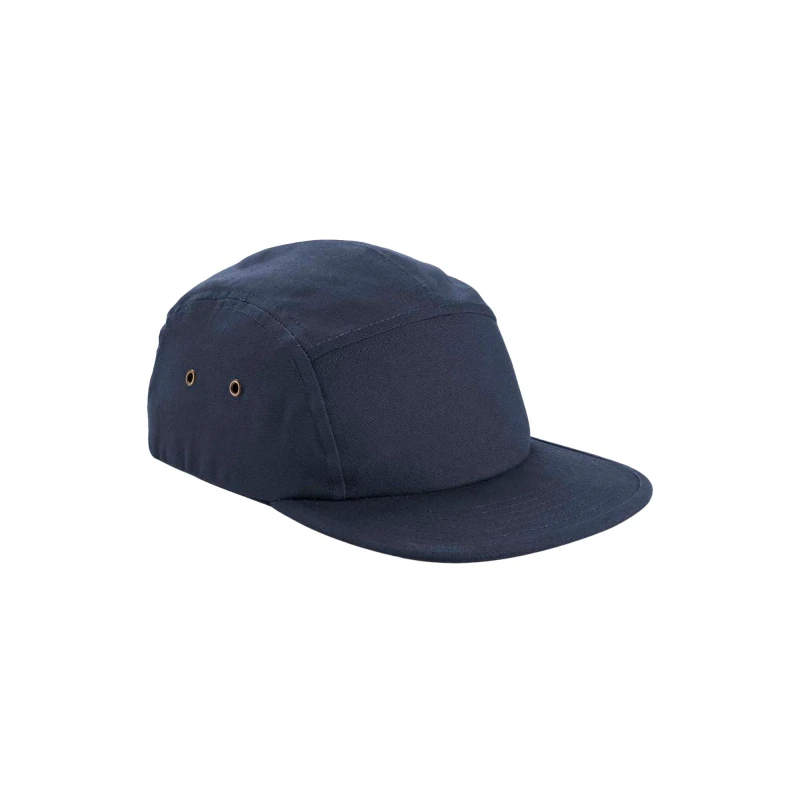 Image of Beechfield Beechfield Men Canvas 5 Panel Baseball Cap in Navy Navy One Size Male 5063377437355