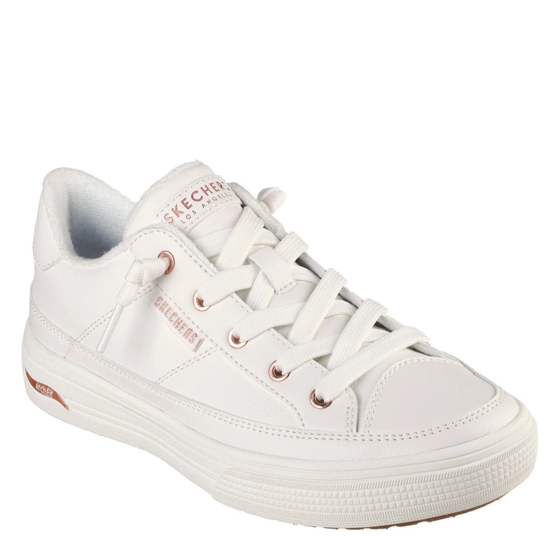 Image of Skechers Arch Fit Arcade Leather Laced Slip On White White female
