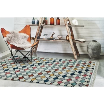 Image of Ariana AR05 Dotty Grey 200cm x 290cm Rectangle - Grey and Ivory