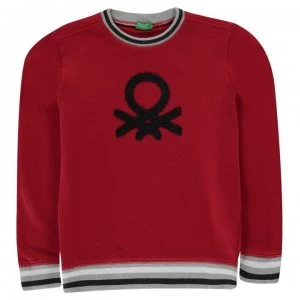Image of Benetton Trim Sweatshirt - 281 Red