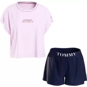 Image of Tommy Hilfiger Short Sleeve Pyjama Set - Purple