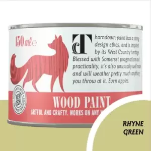 Image of Thorndown Rhyne Green Satin Interior and Exterior Wood Paint 150ml