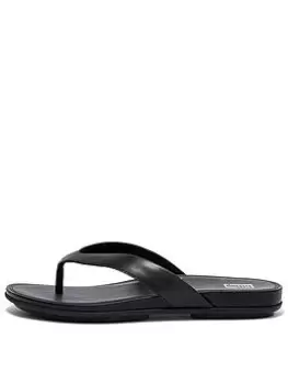 Image of FitFlop Fitflop Gracie Leather Flip-flops - All Black, Size 8, Women