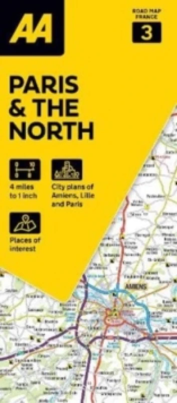 Image of AA Road Map Paris & The North Sheet map, folded