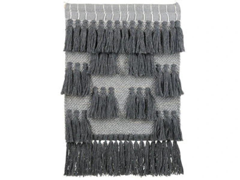 Image of Beliani Fabric Wall Hanging Jiwa Cotton 106cm Grey