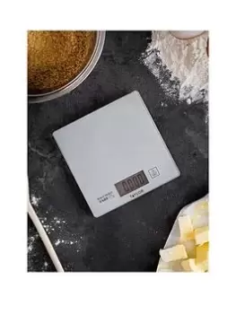 Image of Taylor Pro Compact Digital Kitchen Scales With Touchless Tare In Gift Box, Glass / Plastic - Silver