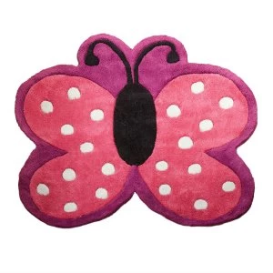 Image of Flair Rugs Flair 90 x 90cm Kiddy Butterfly Rug
