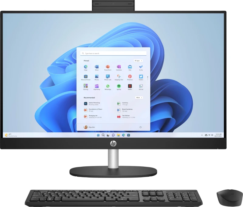 Image of HP 27" All-in-One - Intel Core i5, 512GB SSD 2025 - Jet Black