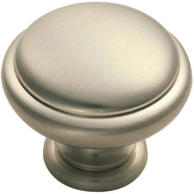 Image of Loops Domed Top Cupboard Door Knob 34mm Diameter Satin Nickel Cabinet Handle Metallics unisex