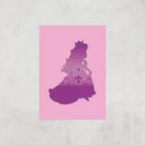 Image of Nintendo Super Mario Peach Silouette Art Print - A3 - Print Only